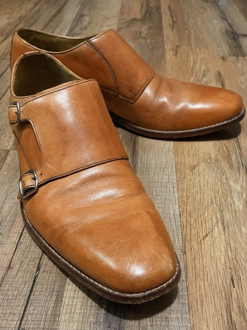 Cole Haan Giraldo Double Monk Strap Leather Shoes, Size 10